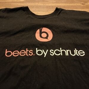 THE OFFICE BEETS T-SHIRT - Large // Funny TV Show Tee Shirt Schrute Beats By Dre